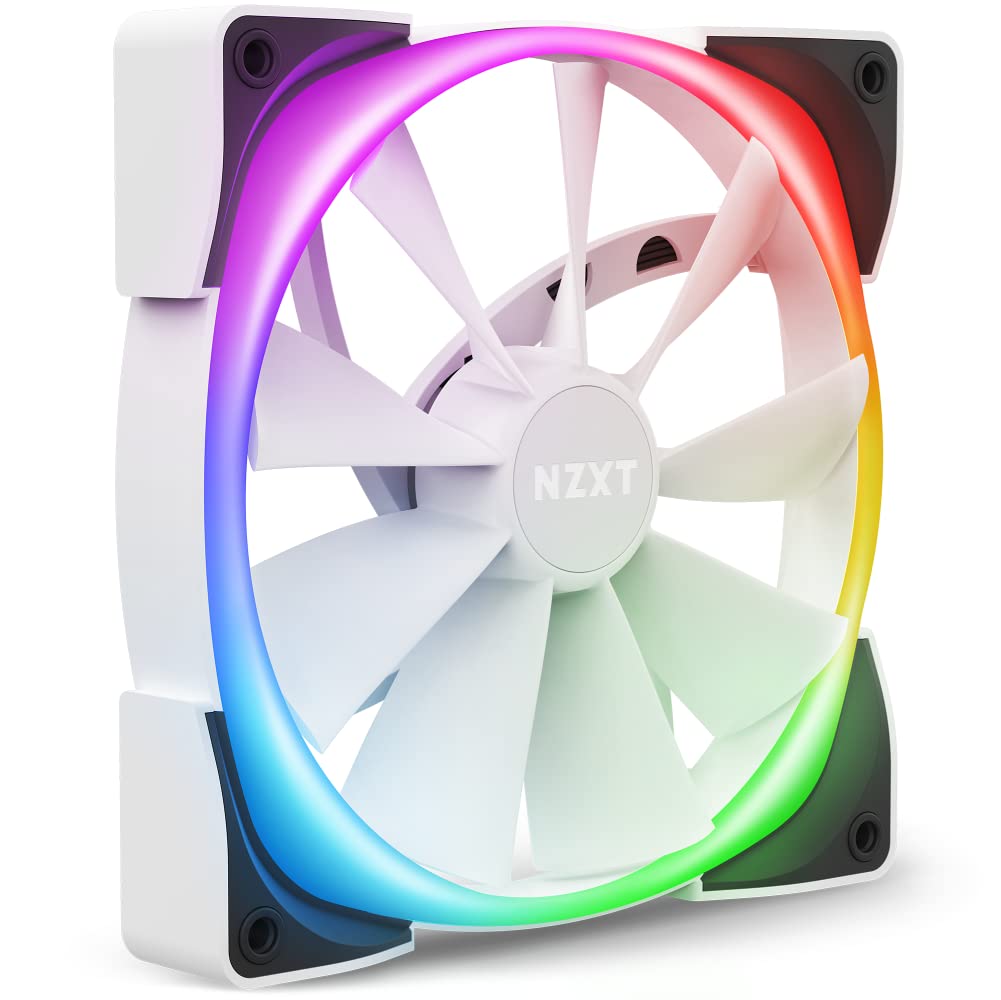 NZXT H6　120mm 140mm RGBファン　ファン・コントローラ NZXT AER RGB 2-140mm Single -White Case Fan I Cooler - RGB